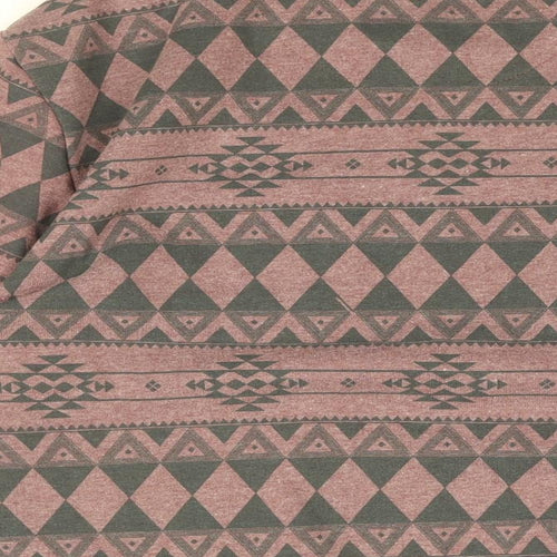 Code Mens Purple Geometric Cotton Pullover Sweatshirt Size L