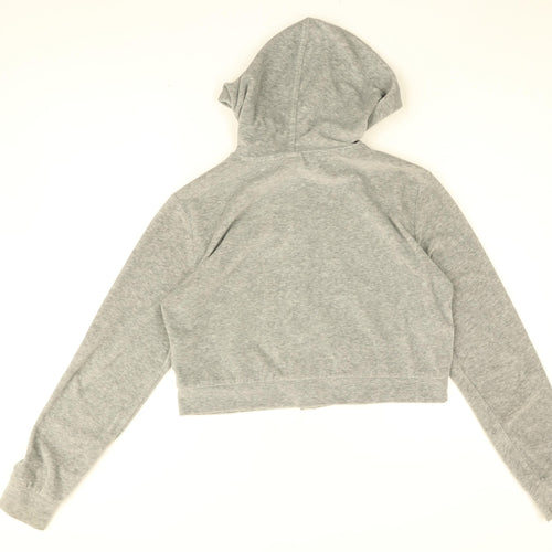 Iets Frans Womens Grey Cotton Full Zip Hoodie Size S Zip