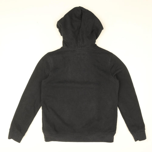 Abercrombie & Fitch Girls Black Cotton Pullover Hoodie Size 11-12 Years Pullover - Abercrombie logo