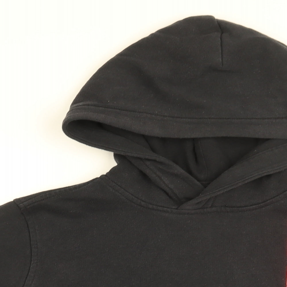 Abercrombie & Fitch Girls Black Cotton Pullover Hoodie Size 11-12 Years Pullover - Abercrombie logo