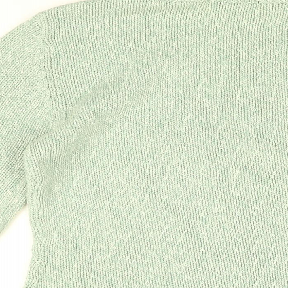 Hawkshead Womens Blue Roll Neck Cotton Pullover Jumper Size 10