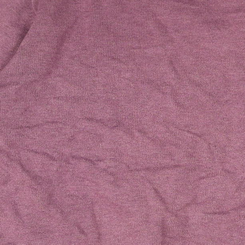 Morley Mens Purple V-Neck Cotton Pullover Jumper Size L Long Sleeve