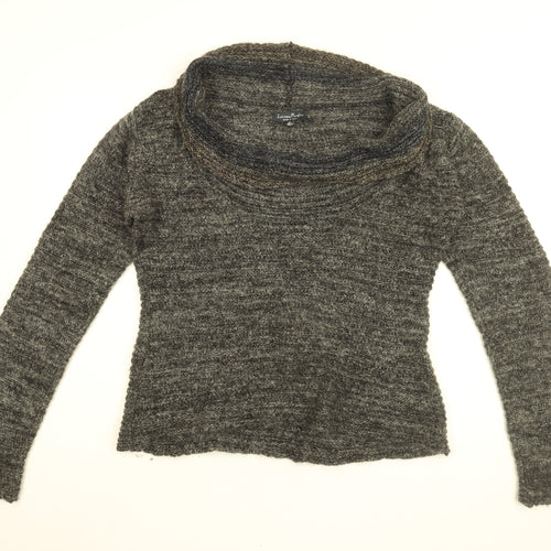 Linea Maglia Womens Black Roll Neck Acrylic Pullover Jumper Size 12