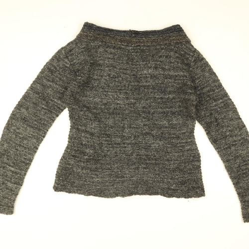 Linea Maglia Womens Black Roll Neck Acrylic Pullover Jumper Size 12