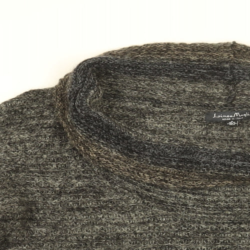 Linea Maglia Womens Black Roll Neck Acrylic Pullover Jumper Size 12
