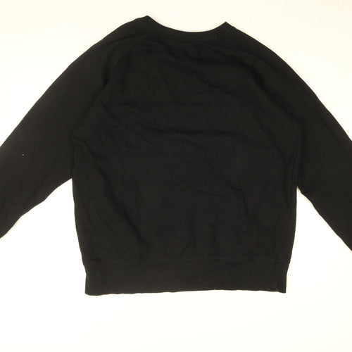 Eat The Rich Womens Black Cotton Pullover Sweatshirt Size 2XL Pullover - Eat The Rich
