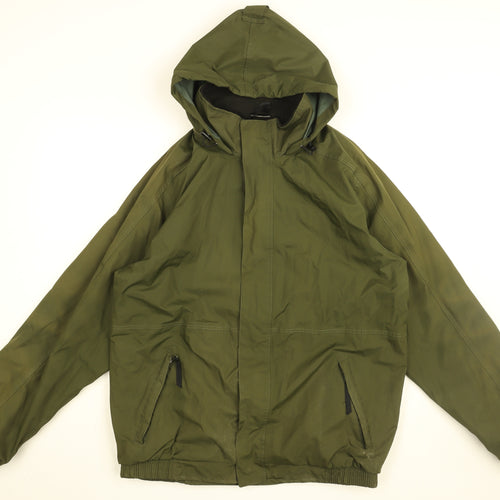 Regatta Mens Green Rain Coat Coat Size L Zip