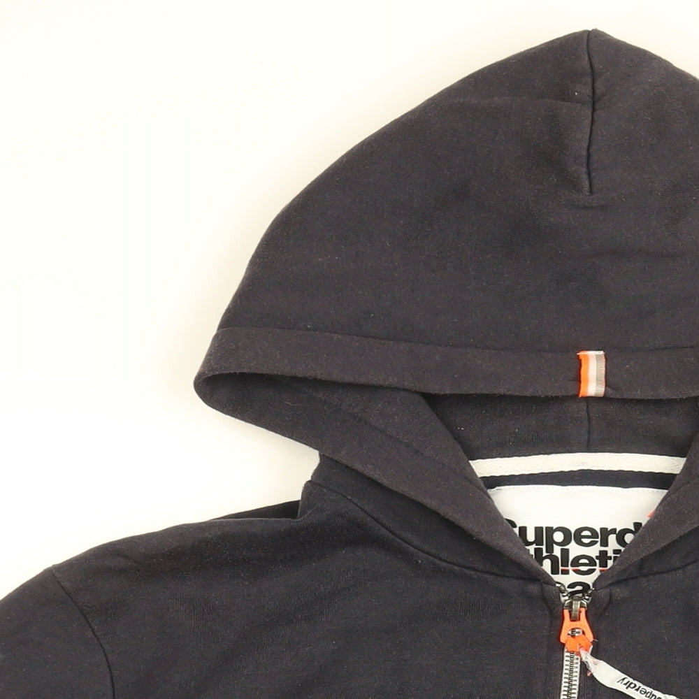 Superdry Mens Blue Cotton Full Zip Hoodie Size M