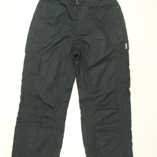 Brugi Mens Black Polyamide Snow Pants Trousers Size 34 in L31 in Regular Zip