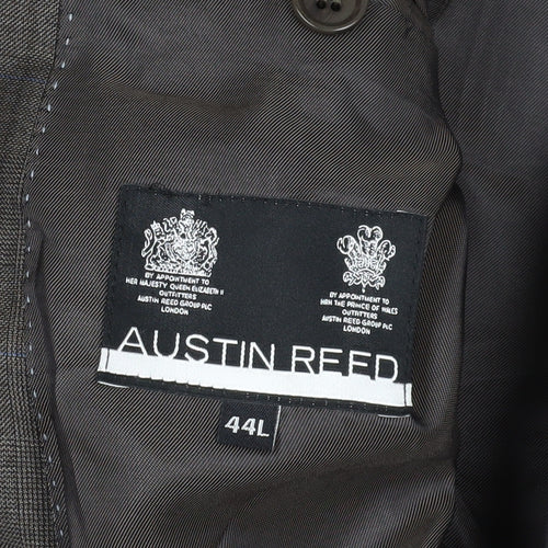 Austin Reed Brown Wool Blazer 44L Check Pattern