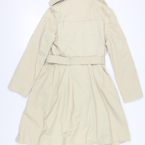 Ronit Zilkha Beige Trench Coat Size 12 Belted Classic