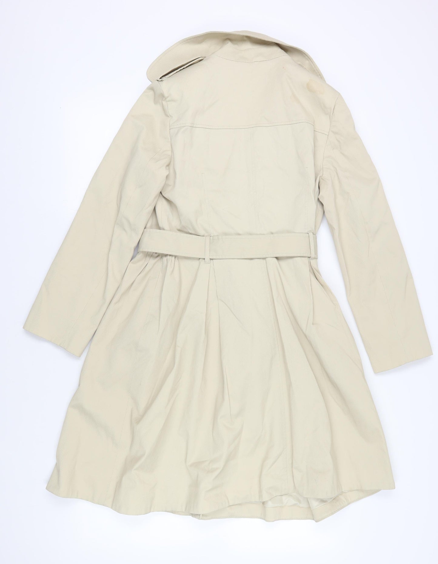Ronit Zilkha Beige Trench Coat Size 12 Belted Classic