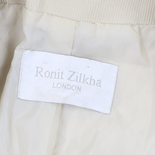 Ronit Zilkha Beige Trench Coat Size 12 Belted Classic