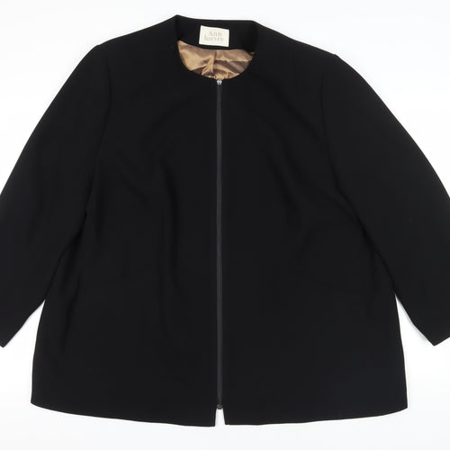 Ann Harvey Black Full Zip Basic Jacket, Size 26