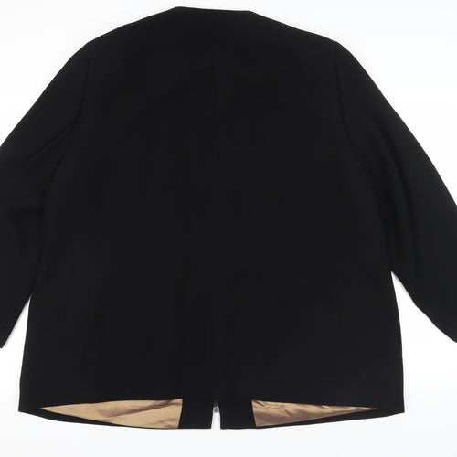 Ann Harvey Black Full Zip Basic Jacket, Size 26