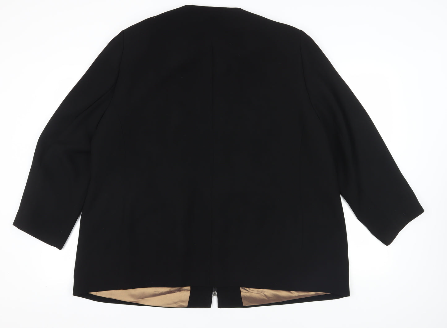 Ann Harvey Black Full Zip Basic Jacket, Size 26