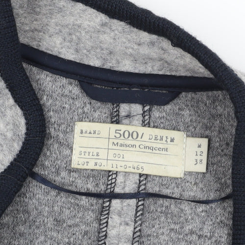 Maison Cinqcent Grey Wool Blend Cape - Size L