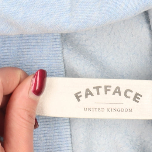 Fat Face Blue Cotton Hoodie - Size 10