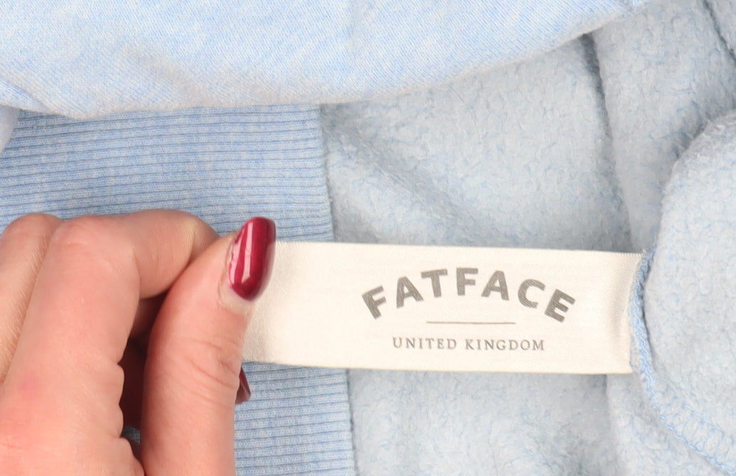 Fat Face Blue Cotton Hoodie - Size 10