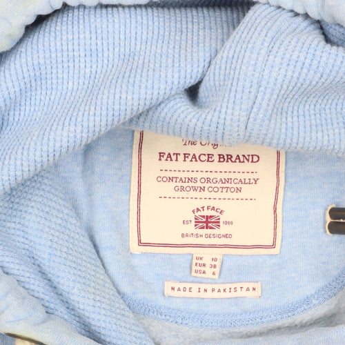 Fat Face Blue Cotton Hoodie - Size 10