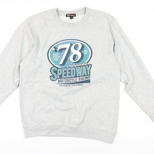 Pink Vanilla Grey S/M Motorcycle Sweatshirt