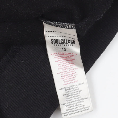 SoulCal & Co Black Full Zip Hoodie, Size M, Hooded