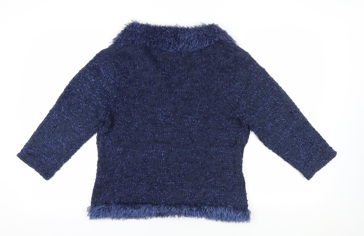 Elizabeth Scott Blue Knit Cardigan M
