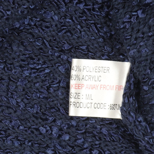 Elizabeth Scott Blue Knit Cardigan M