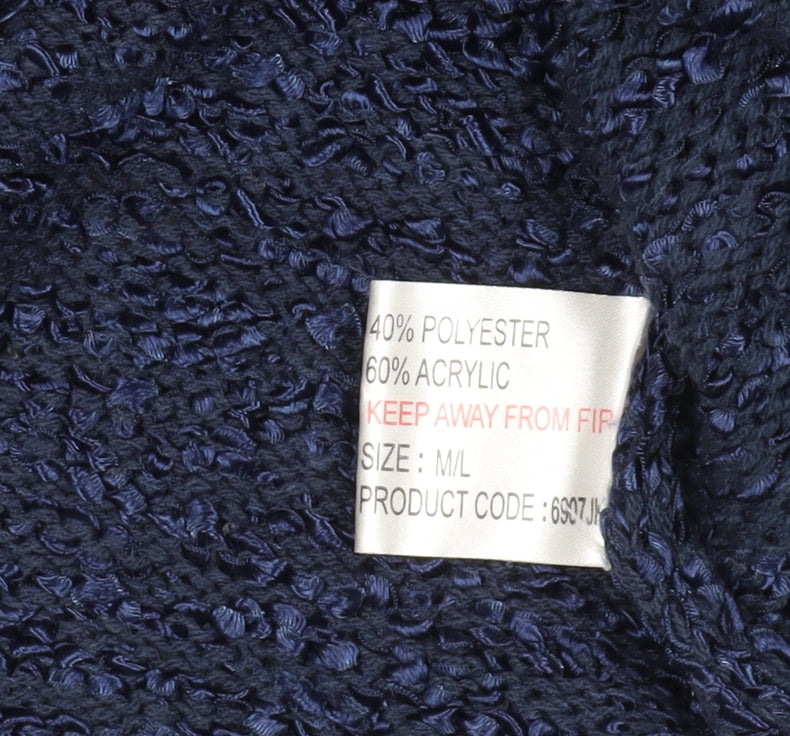 Elizabeth Scott Blue Knit Cardigan M