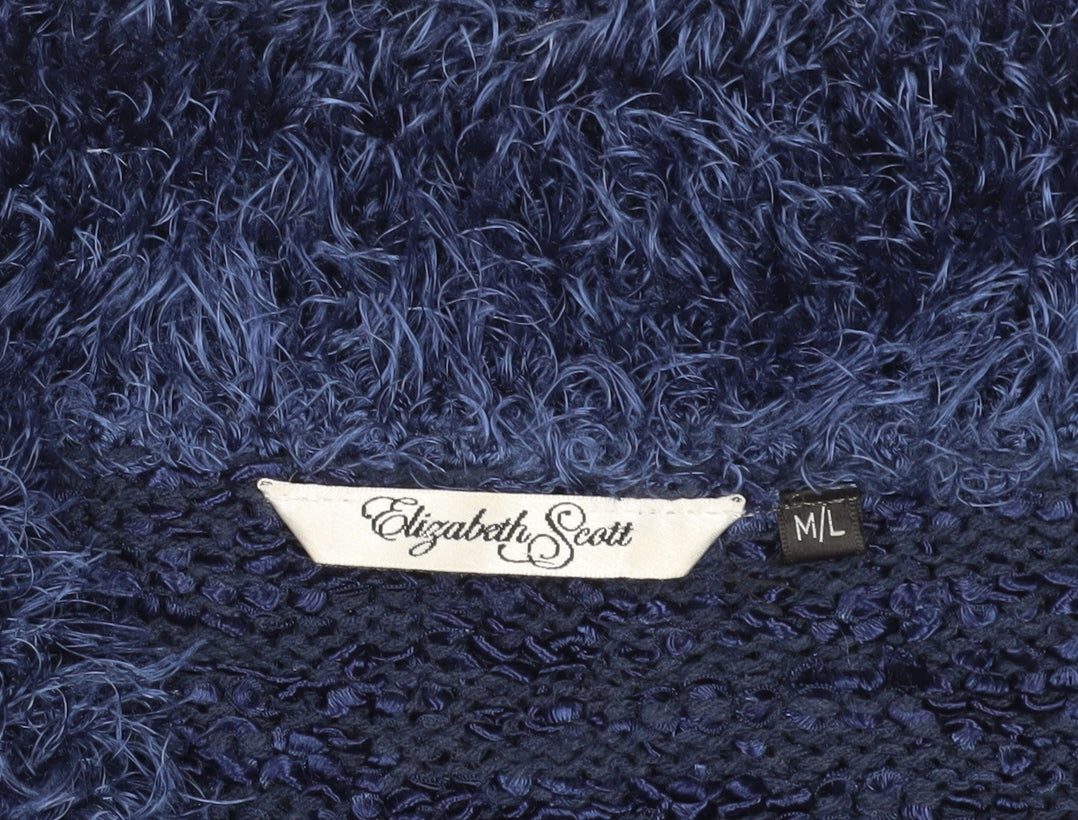Elizabeth Scott Blue Knit Cardigan M