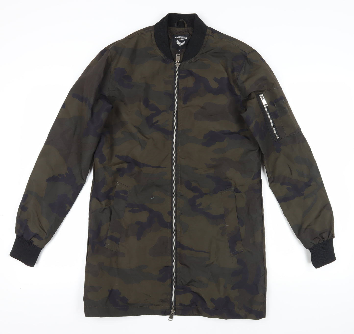 Brave Soul Camo Bomber Jacket - Small