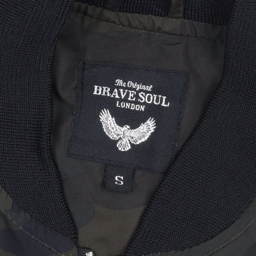 Brave Soul Camo Bomber Jacket - Small