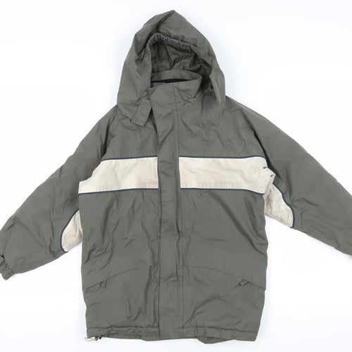 Alpine Snowsport Green Parka Jacket with Hood