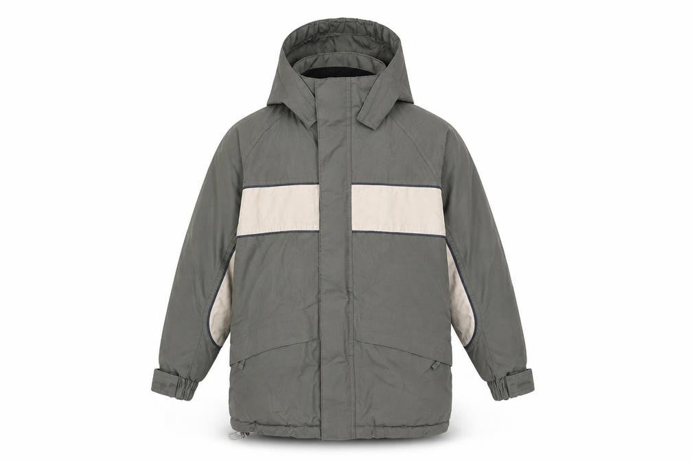 Front view of Alpine Snowsport Green Parka Jacket with Hood