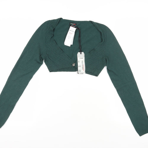 Miss Sixty Green V-Neck Shrug, M, New with Tags