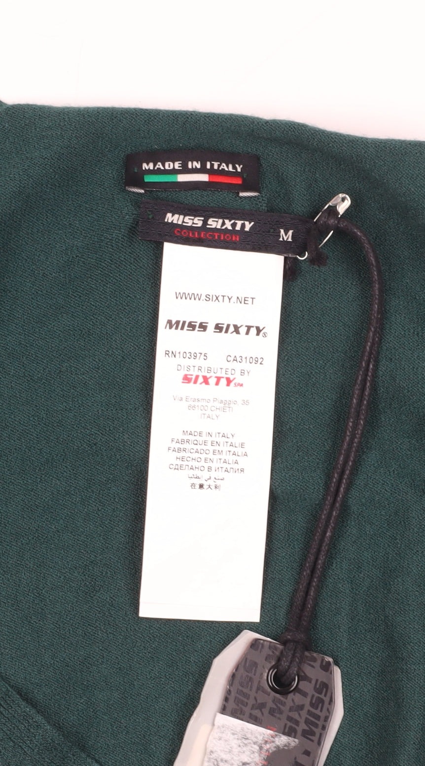 Miss Sixty Green V-Neck Shrug, M, New with Tags