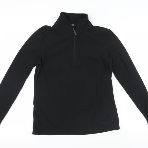 Peter Storm Black Henley Fleece Sweatshirt Size 12