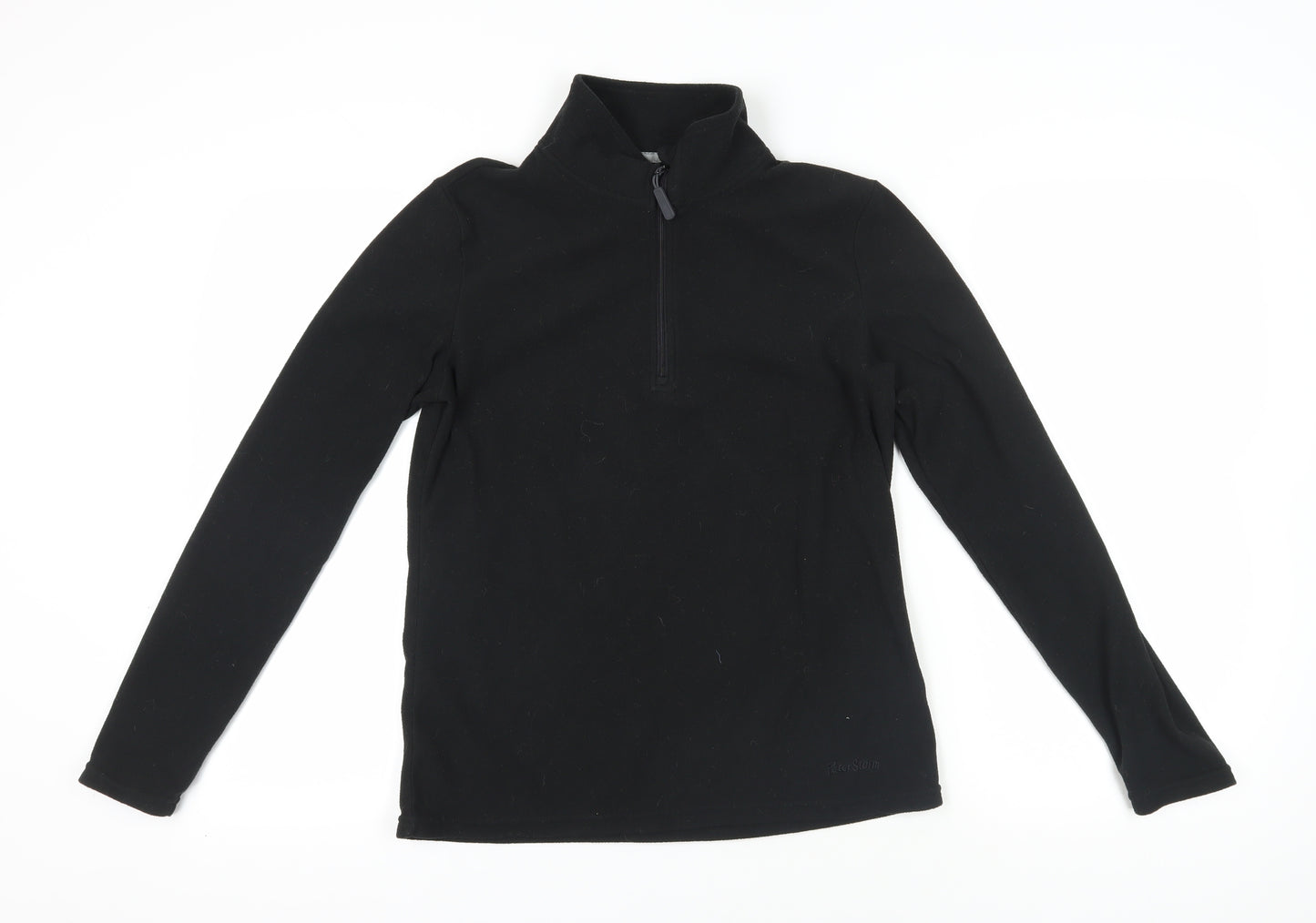 Peter Storm Black Henley Fleece Sweatshirt Size 12