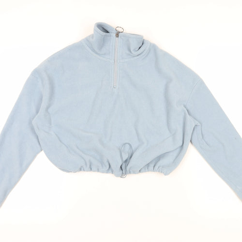 Brave Soul Light Blue Fleece 1/4 Zip Women's Jumper S
