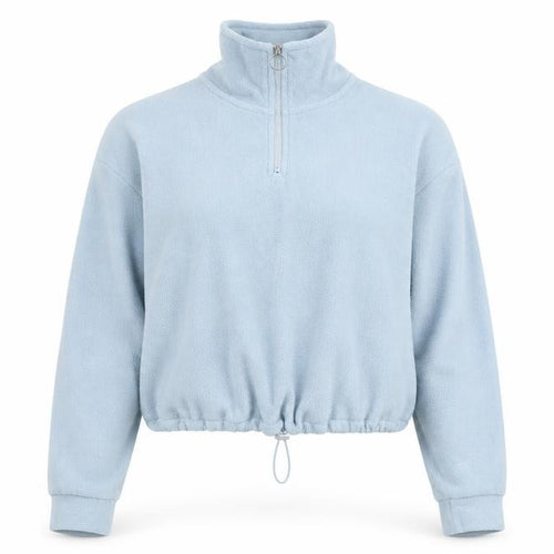 Brave Soul Light Blue Fleece 1/4 Zip Women's Jumper S
