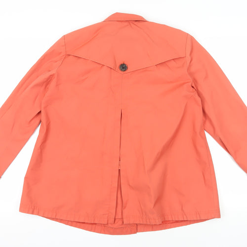 Lands' End Orange Trench Coat - Petites Medium