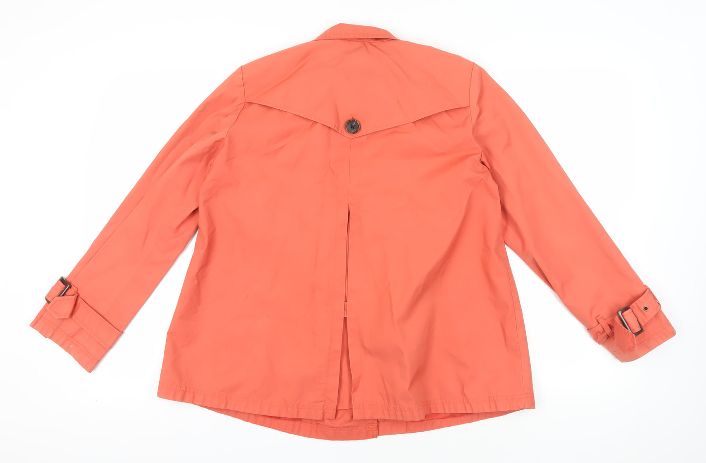 Lands' End Orange Trench Coat - Petites Medium