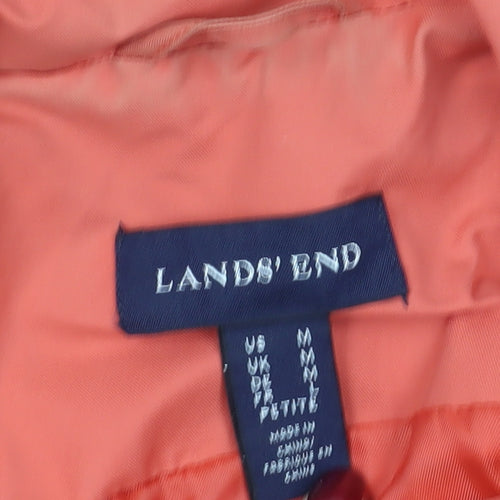 Lands' End Orange Trench Coat - Petites Medium