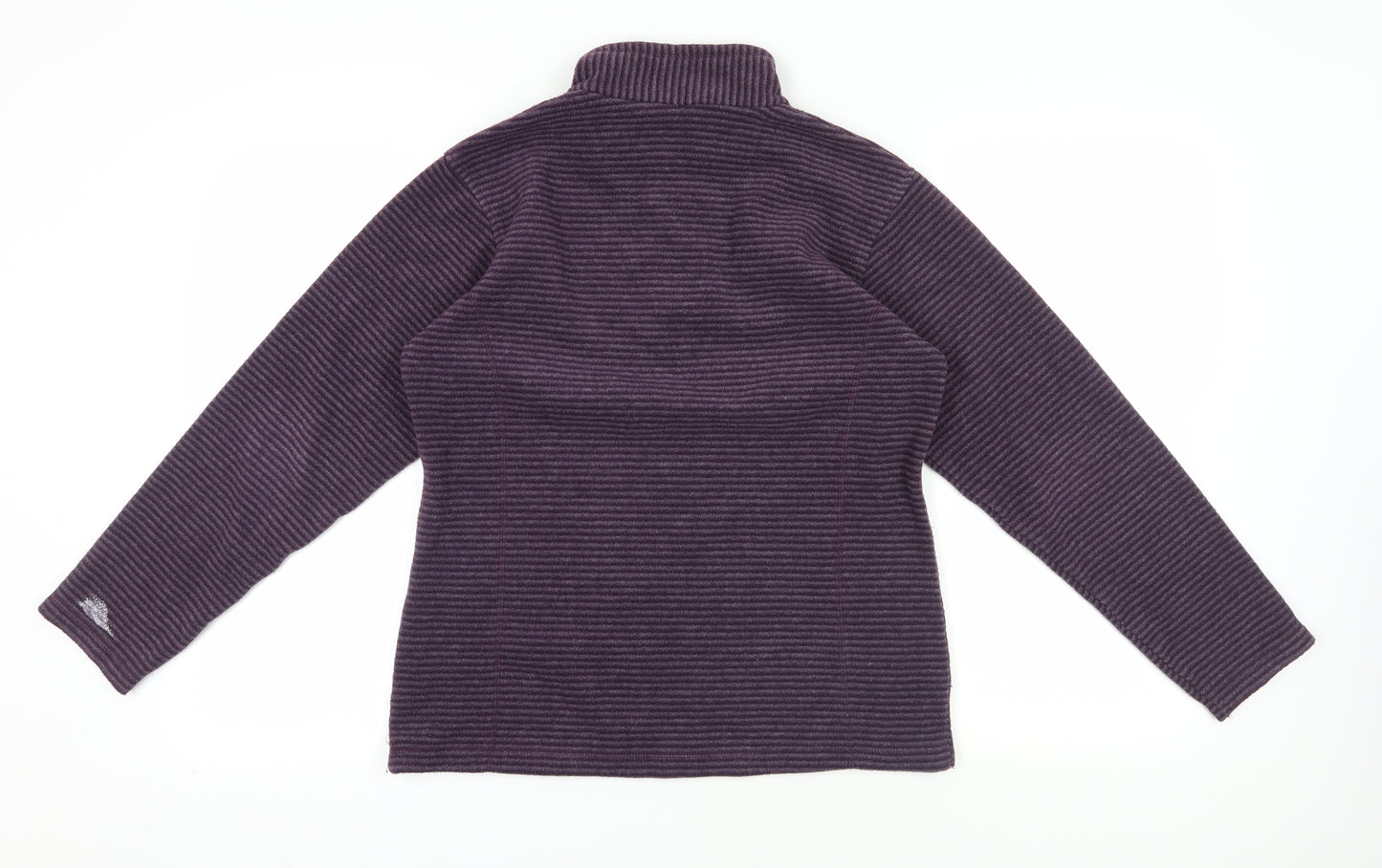 Regatta Purple Striped 1/4 Zip Pullover UK 10