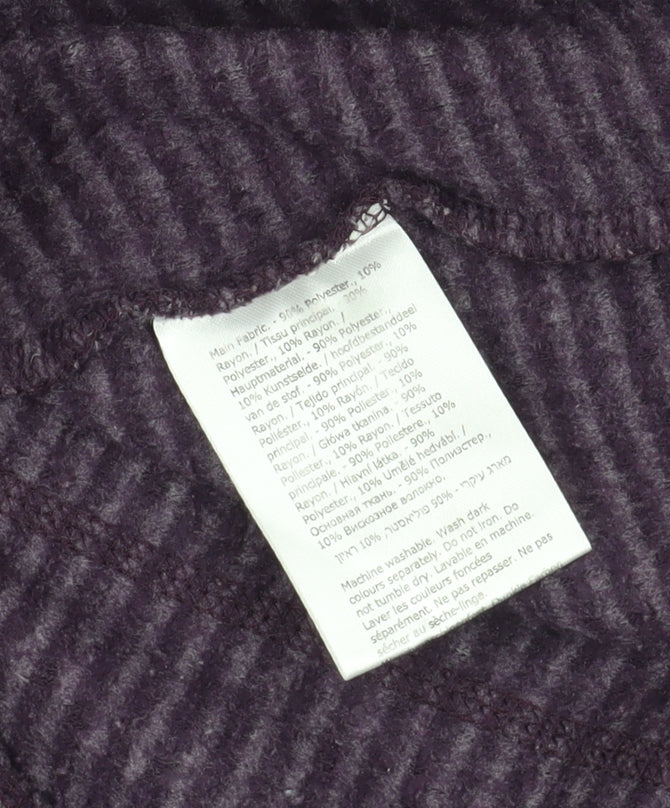 Regatta Purple Striped 1/4 Zip Pullover UK 10