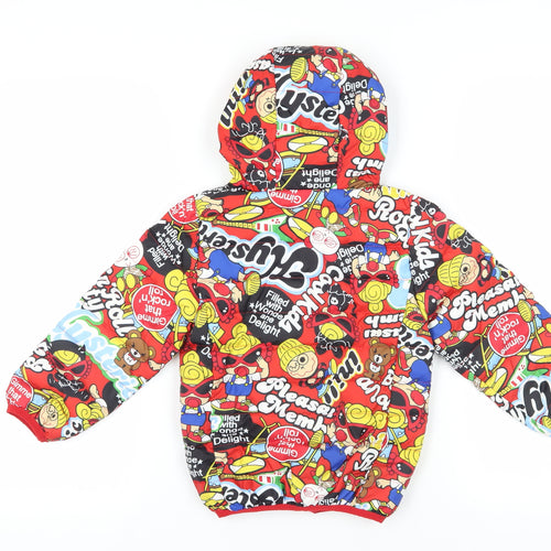 Kids Multicoloured Cartoon Puffer Jacket - 110cm