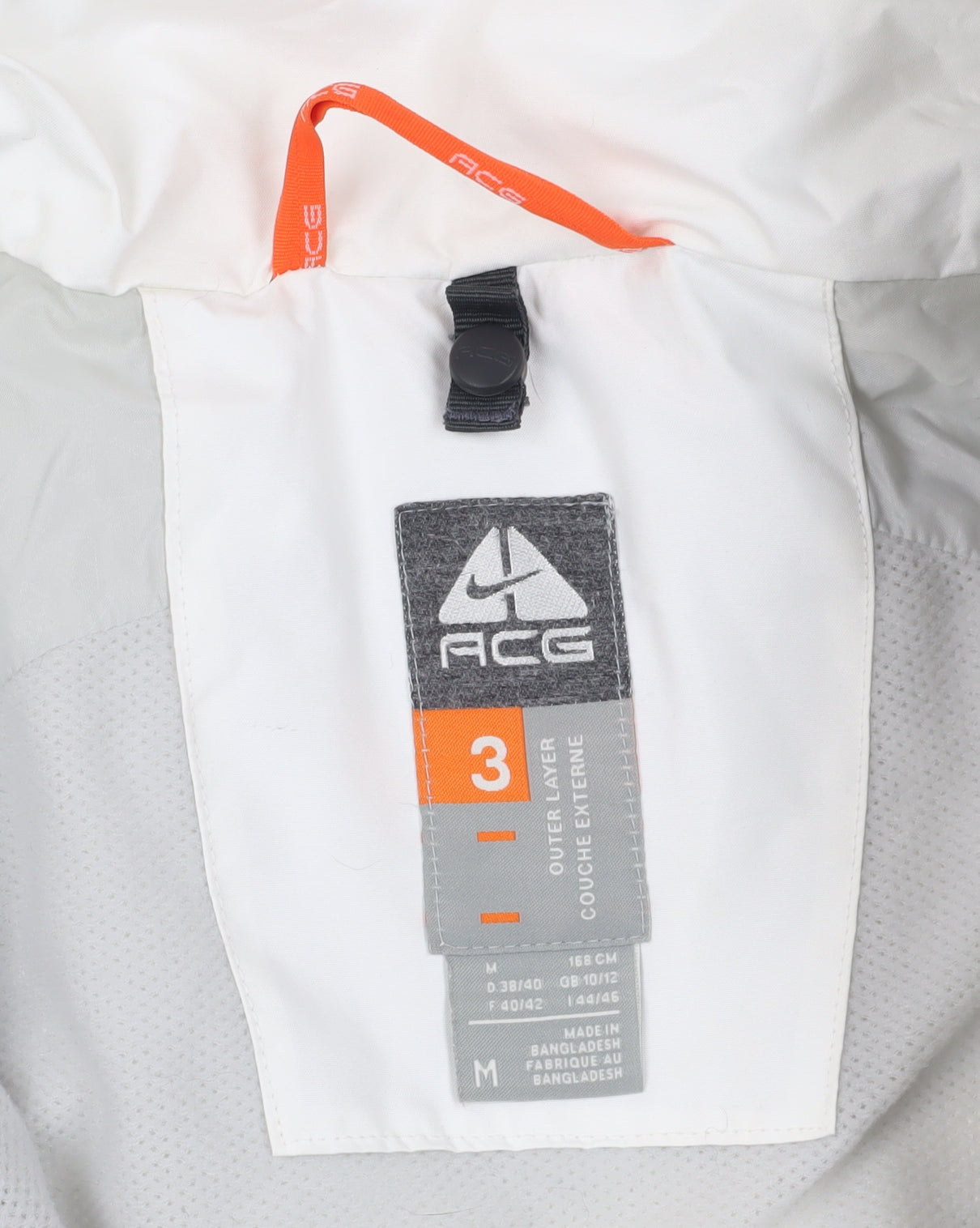 Nike ACG White Waterproof Jacket M Women's Hooded