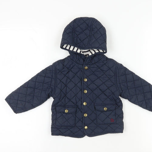 Mamas & Papas Blue Quilted Puffer Jacket - 18 Months