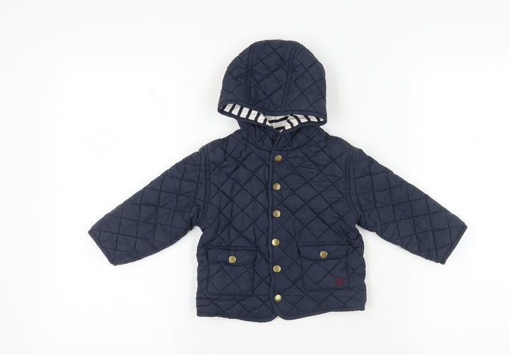 Mamas & Papas Blue Quilted Puffer Jacket - 18 Months