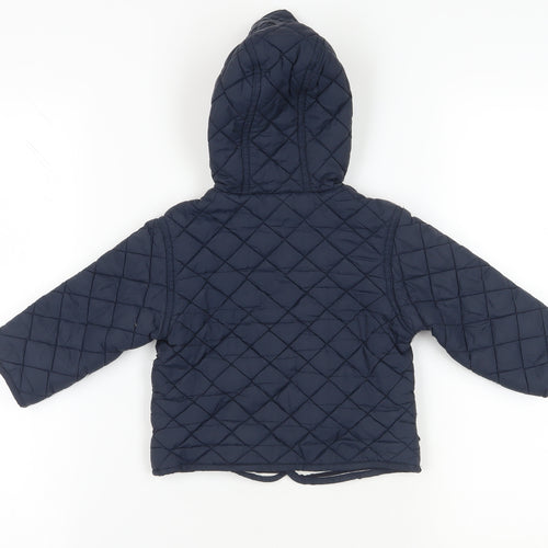 Mamas & Papas Blue Quilted Puffer Jacket - 18 Months